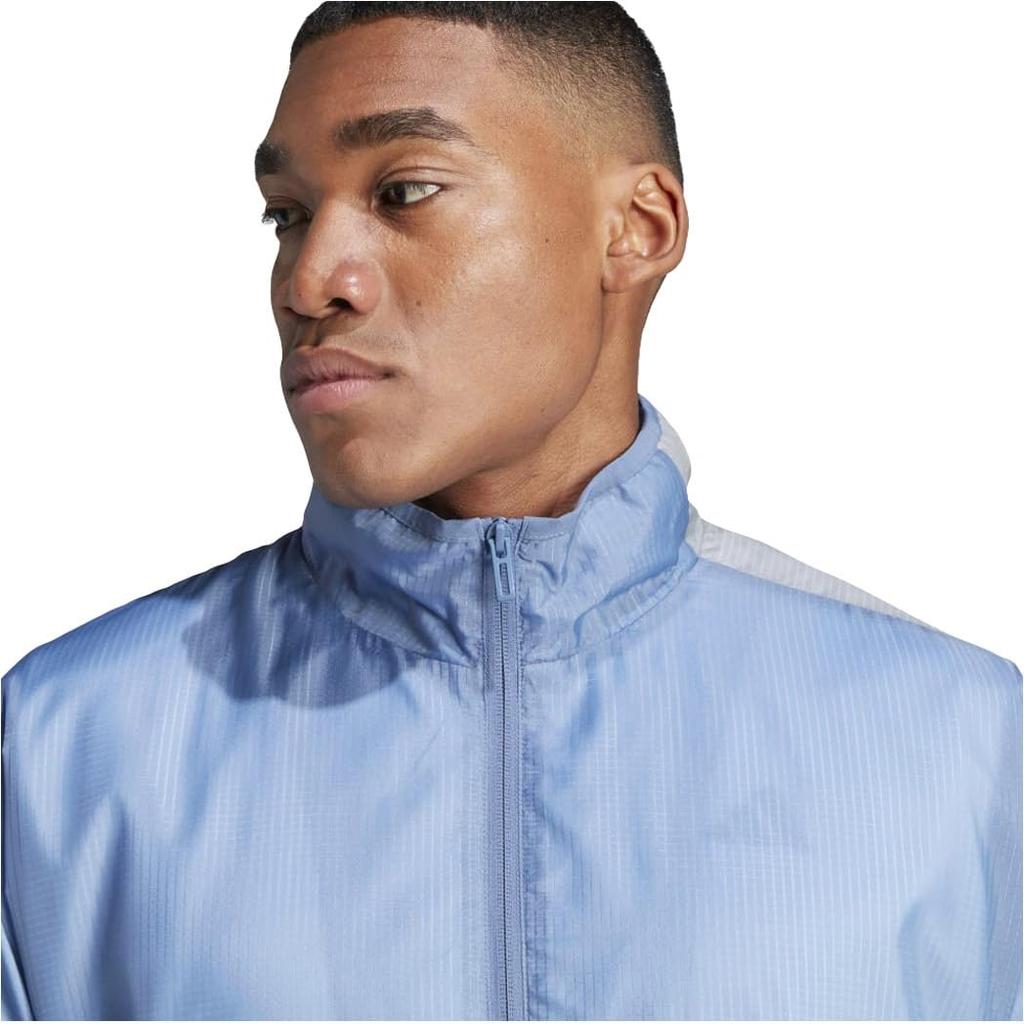 Adidas M TENNIS TEAM Tricolor Back Wind Crew Size M Jacket, Blue/White,