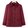 Wool jacket lapel top old lady casual woolen clothes women