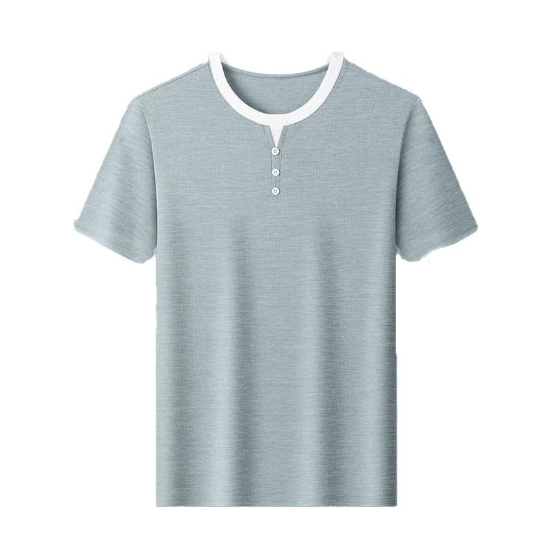 Summer Short Sleeve Daily Wear Commute Crew Neck Breathable Fashion Men'st