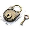 Vintage Padlock with Antique Bronze Plating, Old Style Lock for Notebooks and Luggage, Bronze Color Hardware Lock