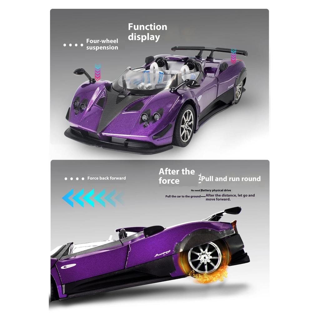 1/24 Scale Zonda HP Alloy Car Model Wind Son Car Model Collection Ornament Simulation Supercar Children Toy Car Boy Gift