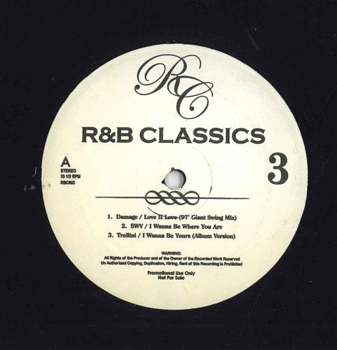 

12-дюймовая пластинка VARIOUS - R&b Classics RBC003 Рэп и хип-хоп/R&B Б/у
