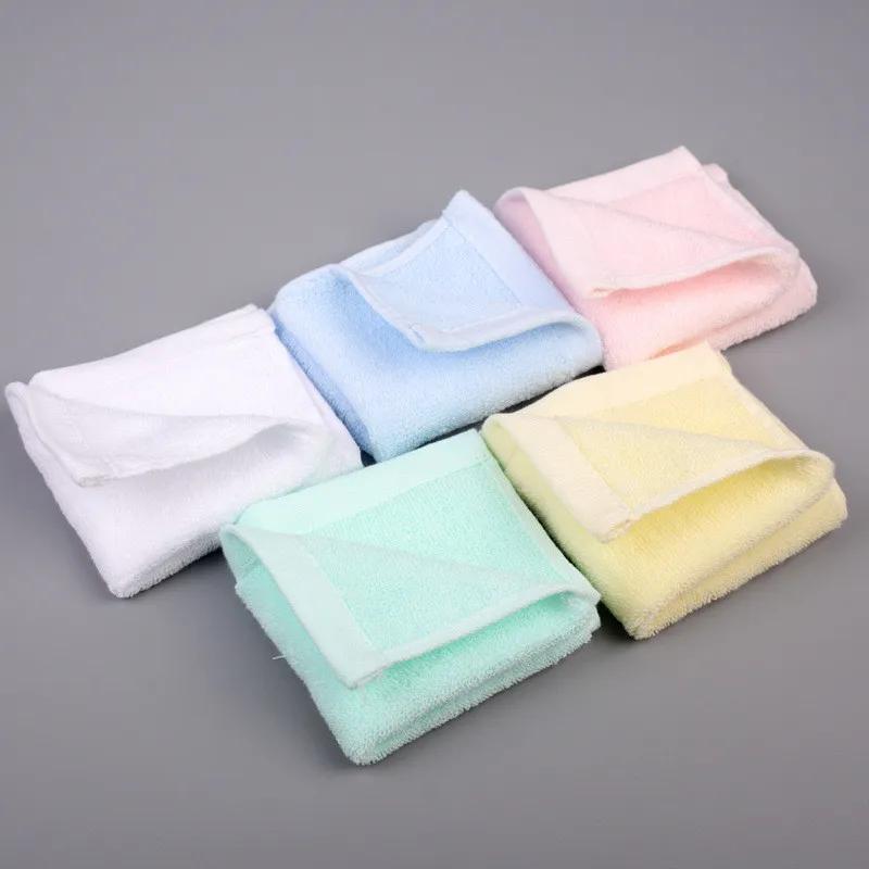 1Pc 20x20cm Solid Color Cotton Soft Absorbent Home Bathroom Children Kids Baby Small Square Face Towel