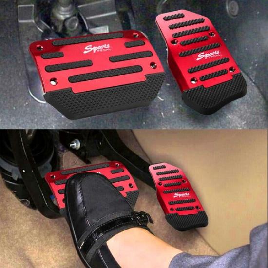 Anti Slip And Brake Accelerator Pedal Gas Cover Kit For Dodge For Chrysler Red