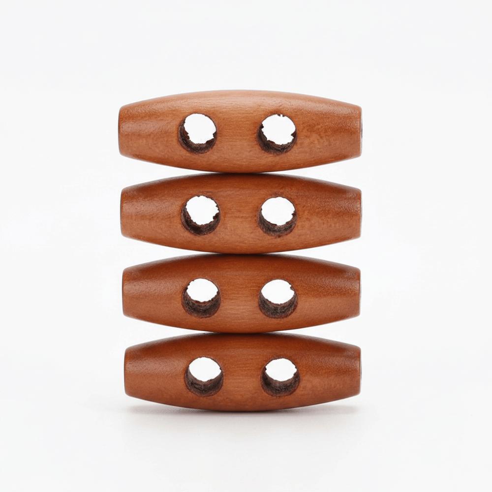 50pcs 2 Holes Design Olive Shape Buttons Reusable Wooden Sewing Buttons  For DIY Crafts