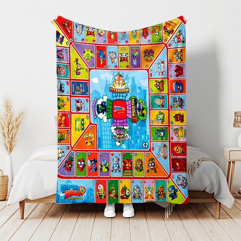 1pc Blanket Superthings1 Print Design, Lightweight Blanket for Sofa, Bed- Soft &Warm, Gift for All Seasons Like Christmas, Halloween
