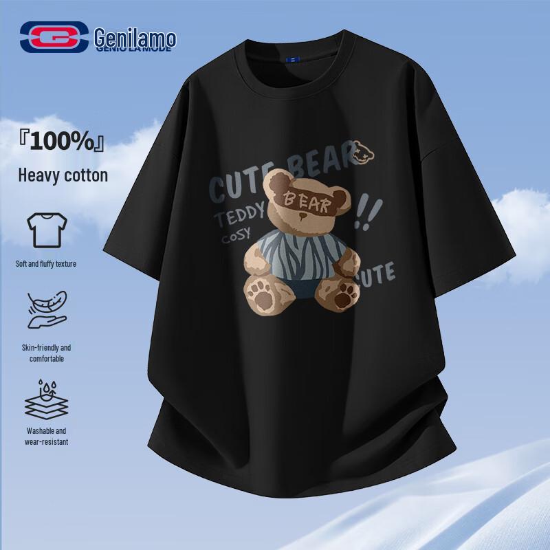 GENIOLAMODE Men's Cotton Graphic T-Shirt