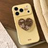 Cute Puppy Heart-Shaped Stand Phone Case for iPhone 16, iPhone 17, and iPhone 17 Pro Max