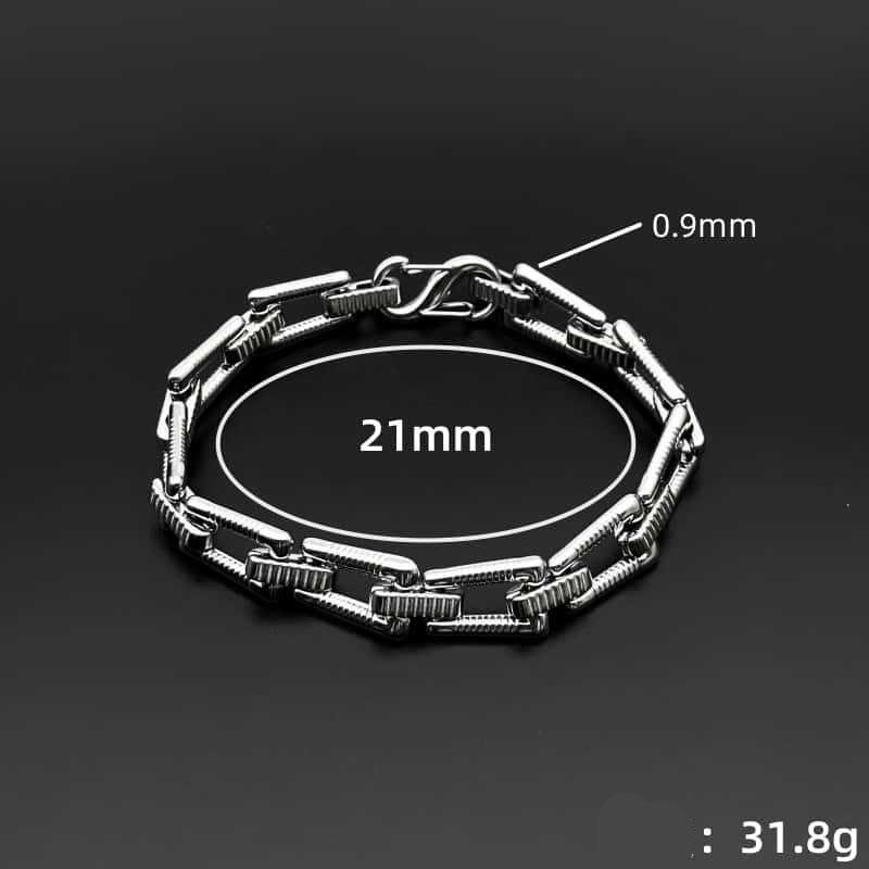 Titanium Steel Bracelet Stainless Steel European Pattern Texture Bracelet Unisex Irregular Retro Personalized Bangle
