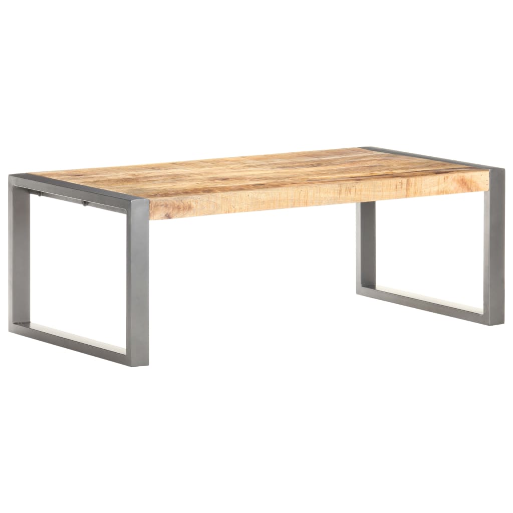 Coffee Table 110 X 60 X 40 Cm Rough Mango Wood