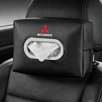 New Car Armrest Storge Bag Car Interior Tissue Box for Lancer Outlander Pajero L200 ASX Eclipse Ralliart EVO Galant