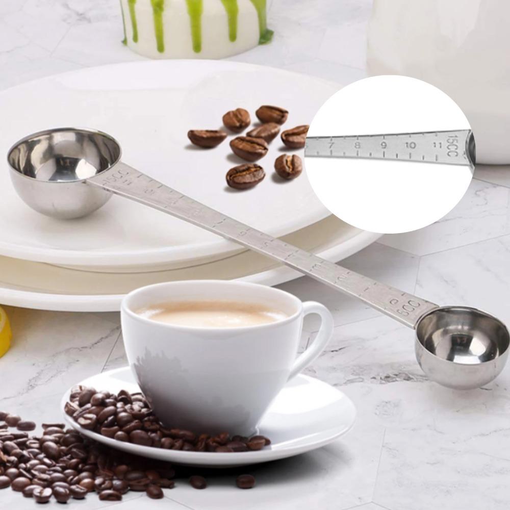 Rustless Steel Double Spoon Double End Coffee Scoop Multi Spec Seasoning Spoon  Cafe Bar