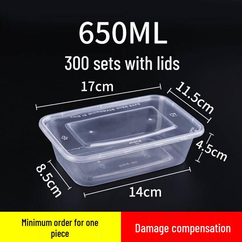 Disposable Square Food Container with Lid