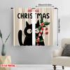 2pcs,2D Plane Printing Minimalist Curtains Christmas Cat Versatile Durable Polyester (without Rod) Decorations Inside Perfect