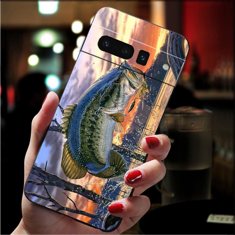 

Phone Case For Google Pixel 10 9 Pro XL 9A 8 7 6 Pro Pixel 8A 7A 6A Pixel 8 7 6 5 Bass Fishing Sunset Fisherman Hunting Man Pixel 10 Pro XL