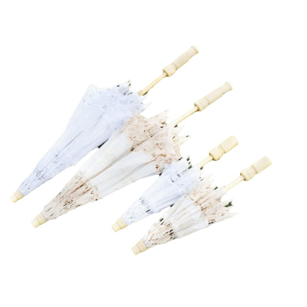 Embroidery Lace Parasol Umbrella Cotton Lace Kids Sun Umbrella  Bride Wedding Gift