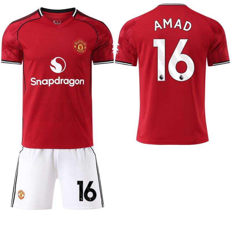 2526 New Man L Red Devils home court No. 17 Ganacho 8B fee football jersey set jersey M United red foreign trade