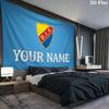 Custom Name,Djurgårdens IF Wall tapestry, aesthetic printed fabric blanket, suitable for bedroom, living room, and home decor.