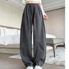 Sport Pants for Women In Autumn and Winter New High-waisted Velvet Wide-leg Pants Narrow Version Straight Banana Casual Pants