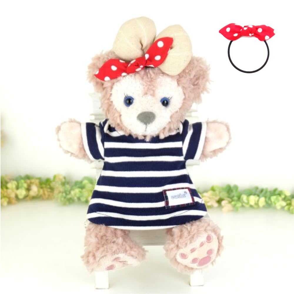 

Clothes for stuffed animals such as made in knitted cds509pt puppets, ShellieMay, clothes, costumes, Japan, one-piece, navy, striped, dress-up,