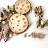 Interaction Bird Chewing Cork Activity Toy Hanging Accessory Foraging Toy For Parrots Beak Training Cage Entertainment