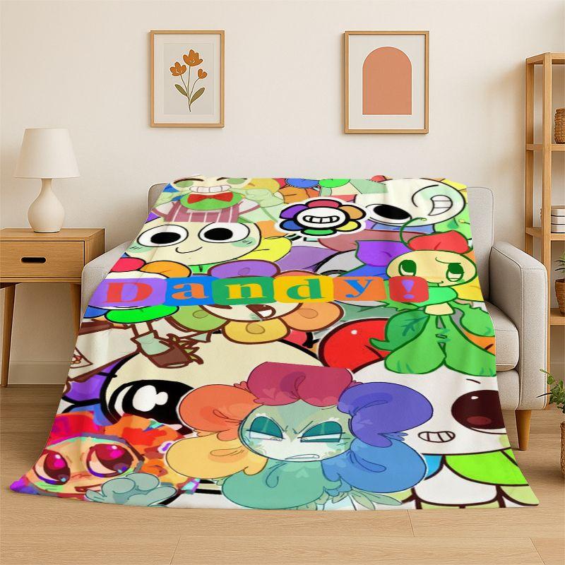 Game Dandy World Cartoon Soft Flannel Throw Blanket,Warm Cozy Blanket for Bed,Couch,Sofa,Bedroom,Living Room,Travel,Camping