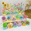 Preserved Flower Bonsai & Rose Succulent Building Blocks - Compatible with LEGO