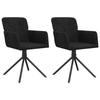 VidaXL Chaises pivotantes de salle à manger 2 pcs Noir Velours 344796