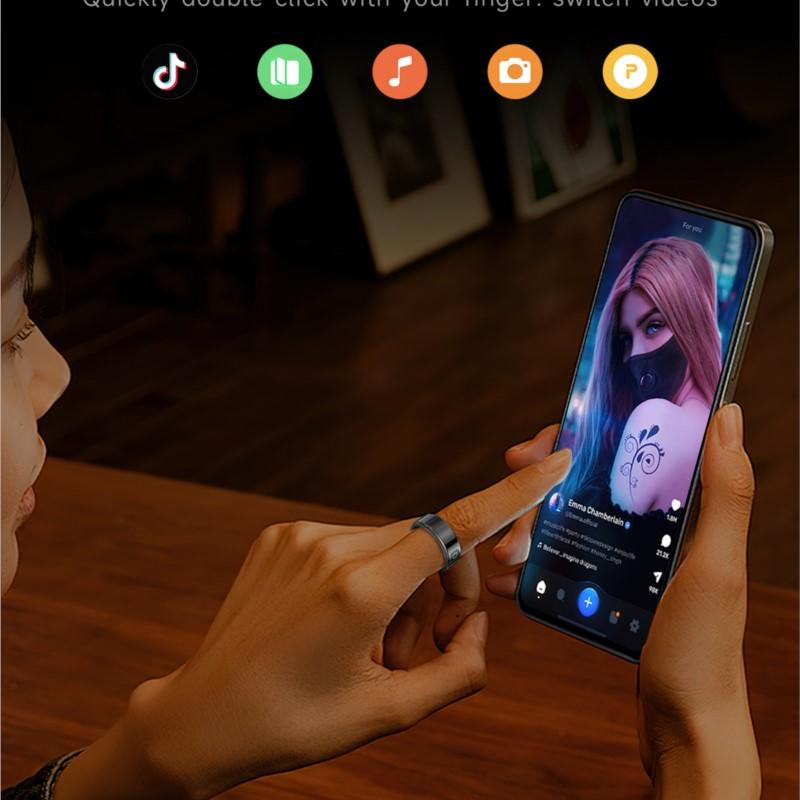 2025 New SR08 Smart Ring Men Women LED Display Screen Heart Rate Blood Oxygen Monitoring 5ATM Waterproof Multi Sports Modes