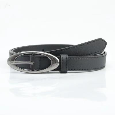 Korean Version of Oval Alloy Pin Buckle Women's Belt Decorative Dress Suit Jeans Versatile Belt