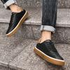 Fashion Men's Casual High-quality Board Shoes Comfortable Minimalist Sports Style Work and Party Outdoor Street Black and White Lace-up