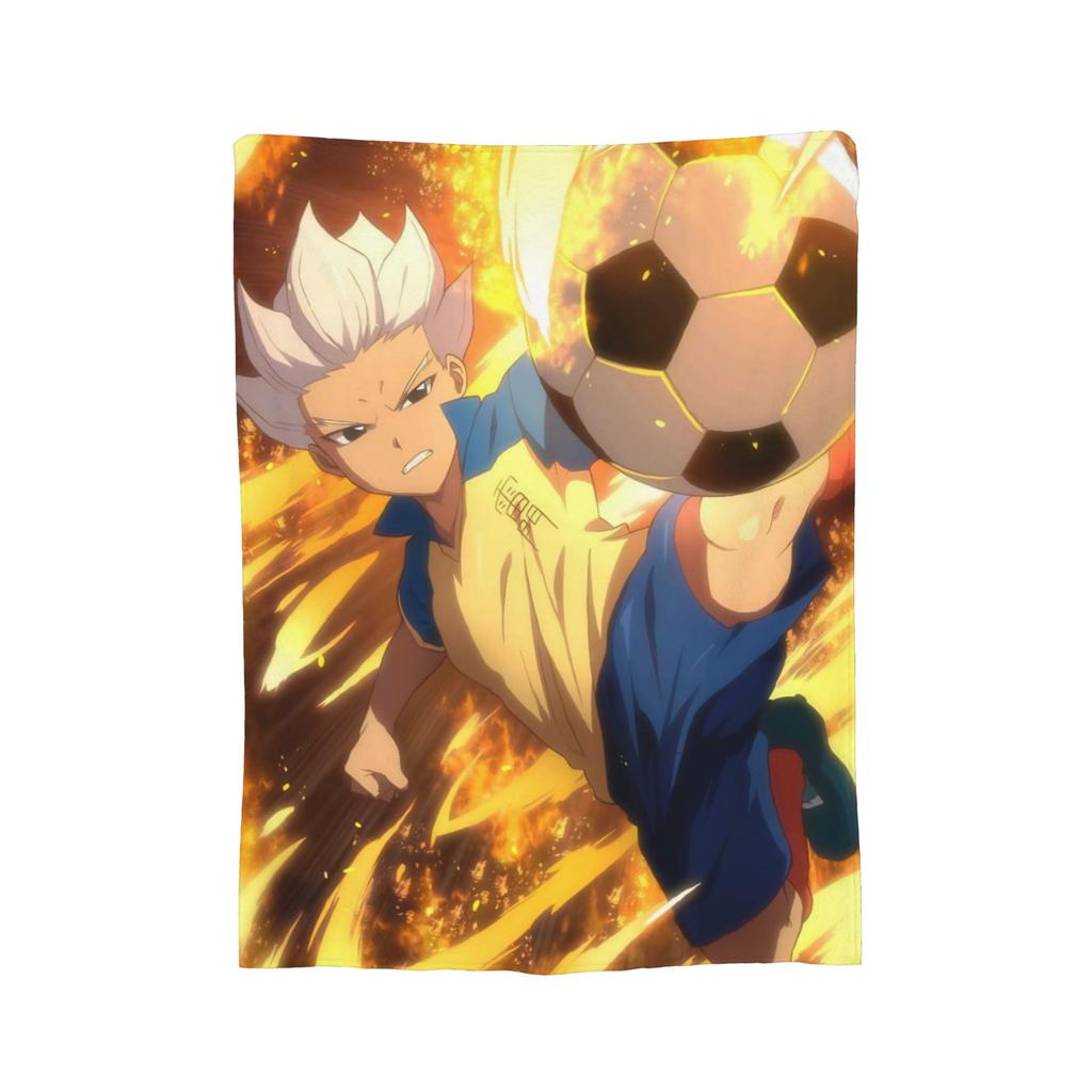 Anime Axel Blaze Inazuma Eleven Blanket Fleece All Season  Portable Super Warm Throw Blanket for Home Couch Plush Thin Quilt