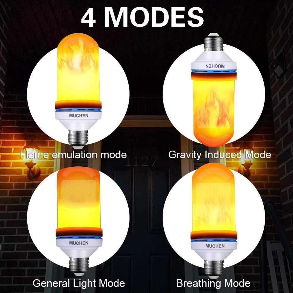 1 Packung Yewclls Flammen Glühbirne E27//E26 Flammeneffekt Licht Flackernde Licht Effekt 4W LED Außenleuchte Flackerlicht für Halloween Haus Garten Bar Party Hochzeit Restaurant Valentinstag Deko