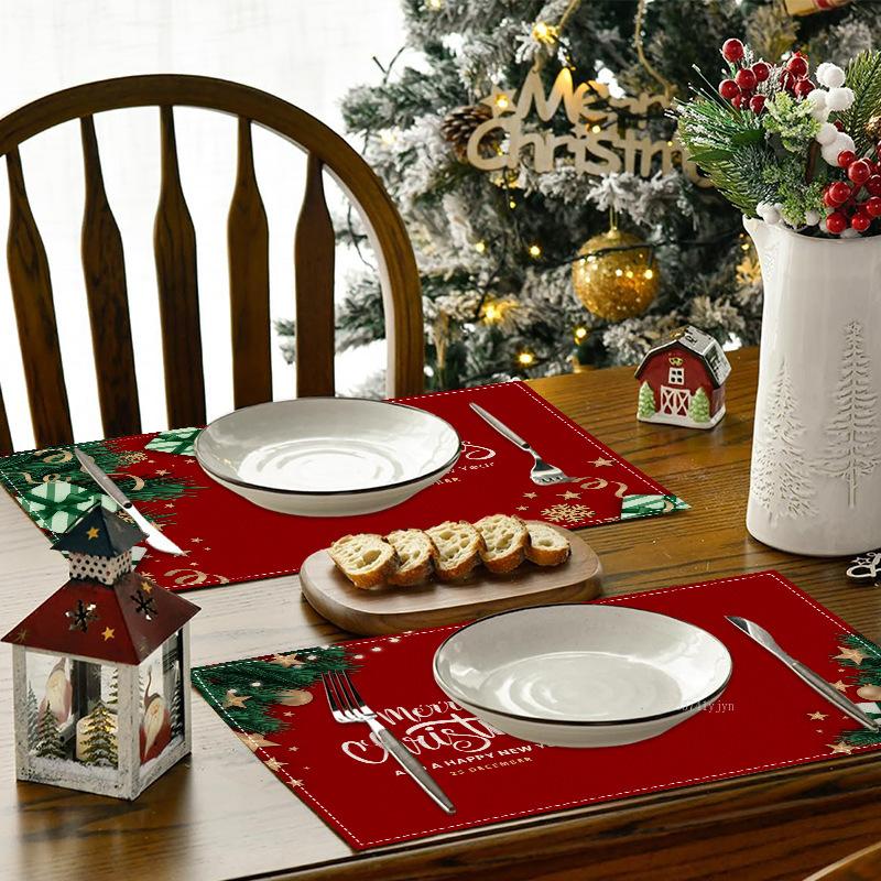 Christmas Placemat Christmas Decorations for Home Gloves Snowman Table Mat Table Decor Christmas Party Decors Linen Table Mats