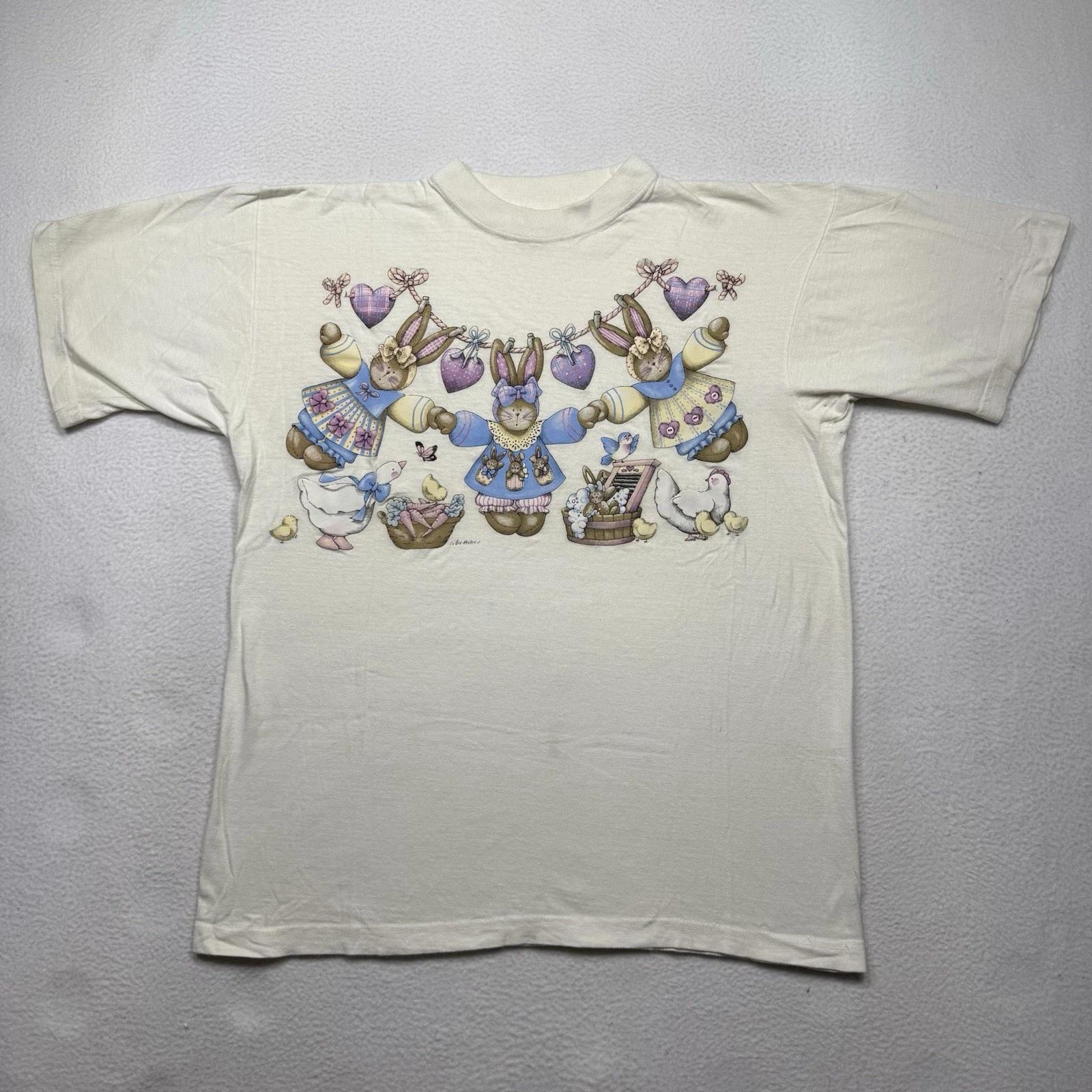 

Vintage 90s Easter Grandma Core Tee T-Shirt Sz M Cute Graphic Rare M