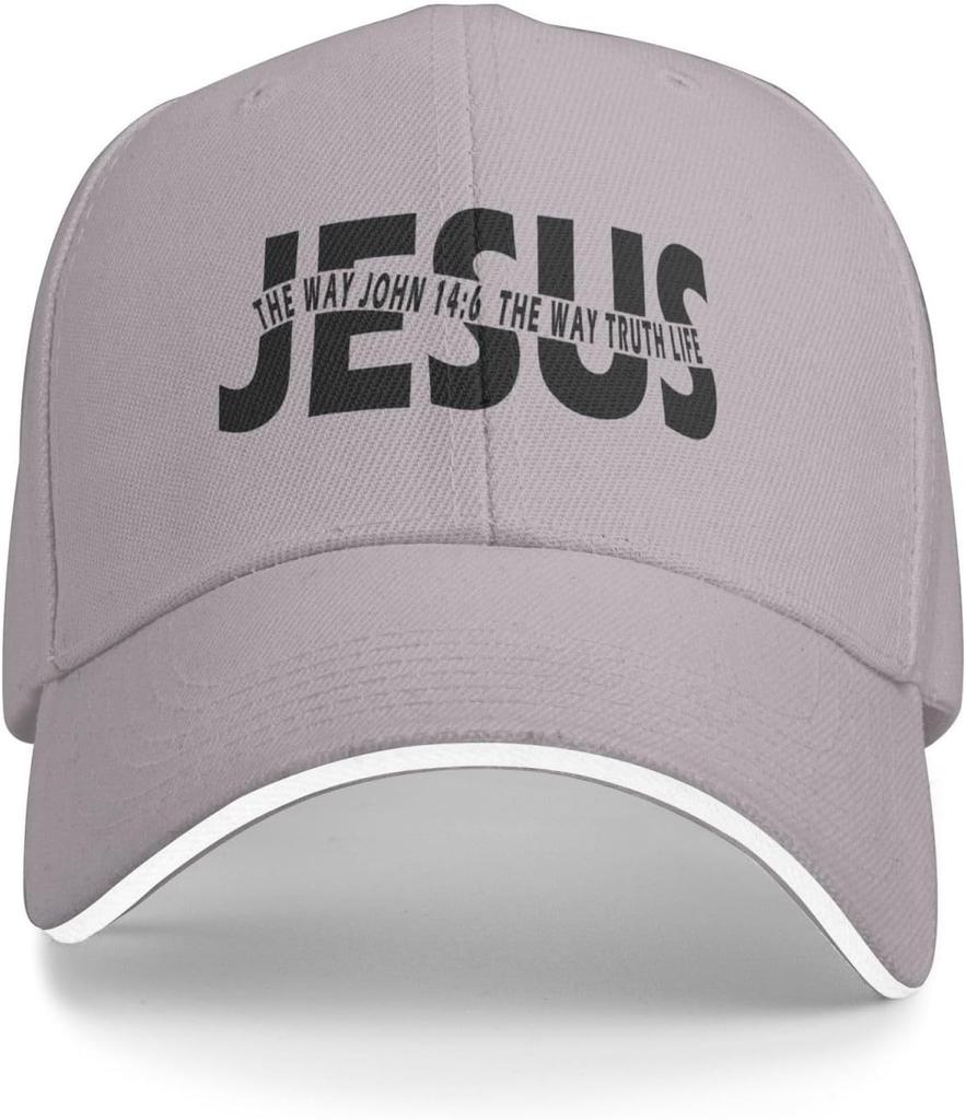 Jesus The Way John 146 Bible Verse Baseball Cap Polyester Adjustable Outdoor Unisex Hat