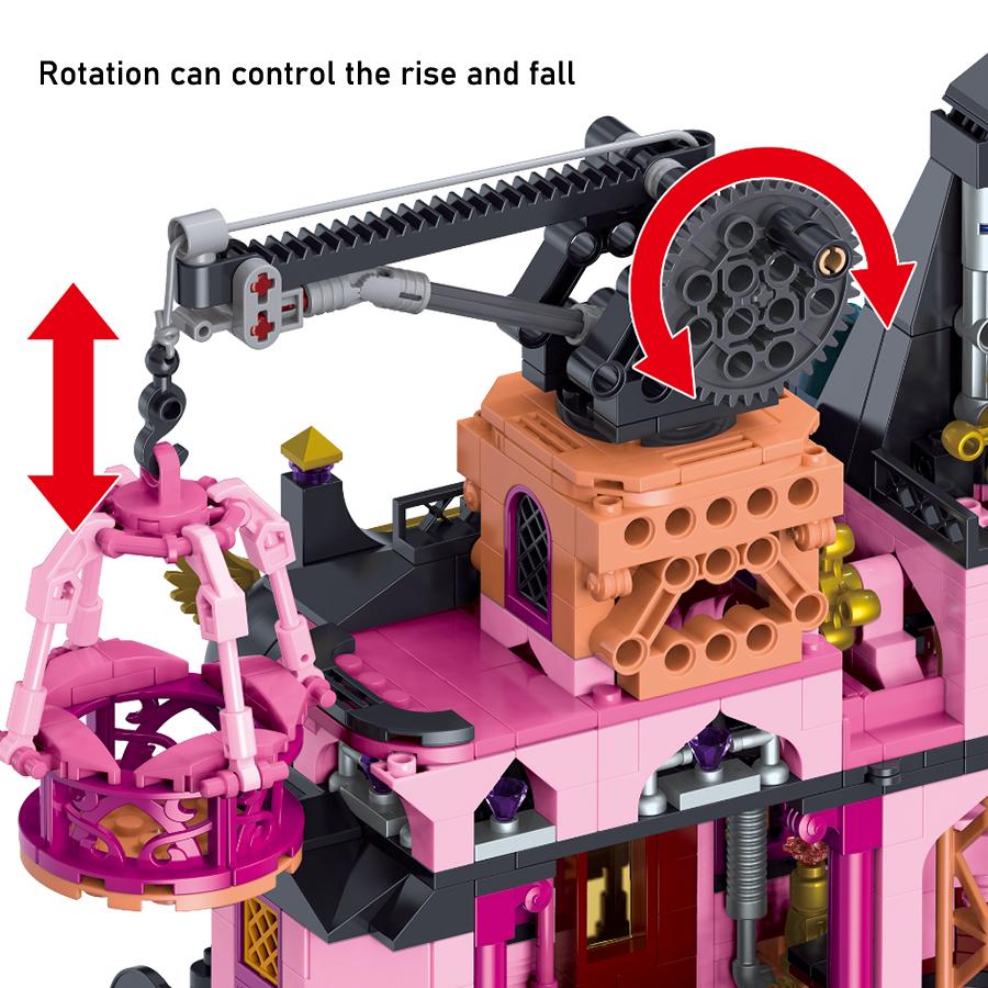 Halloween Gift Magic Laboratory Mini Bricks Magic House Building Blocks Architecture Puzzles Models Children Toys