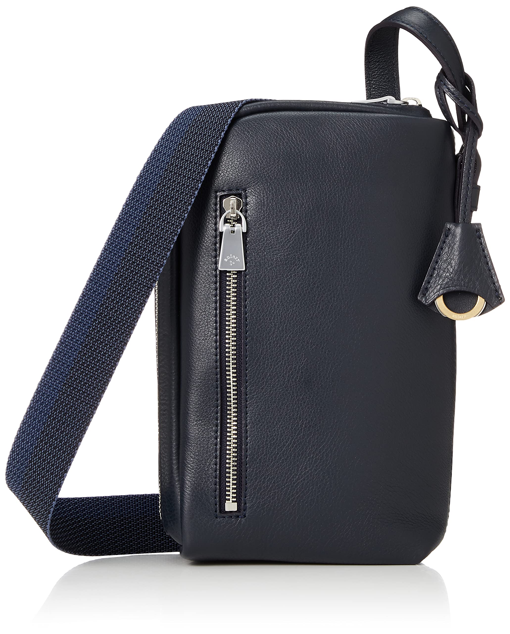 

Aniary Shoulder Shrink Navy Bag, Leather,