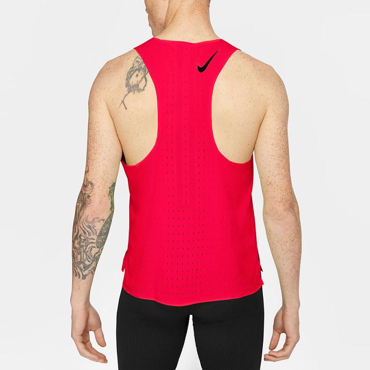 Nike Aeroswift Breathable Training Running Hurdling Vest Men Tops Red CJ7836-635
