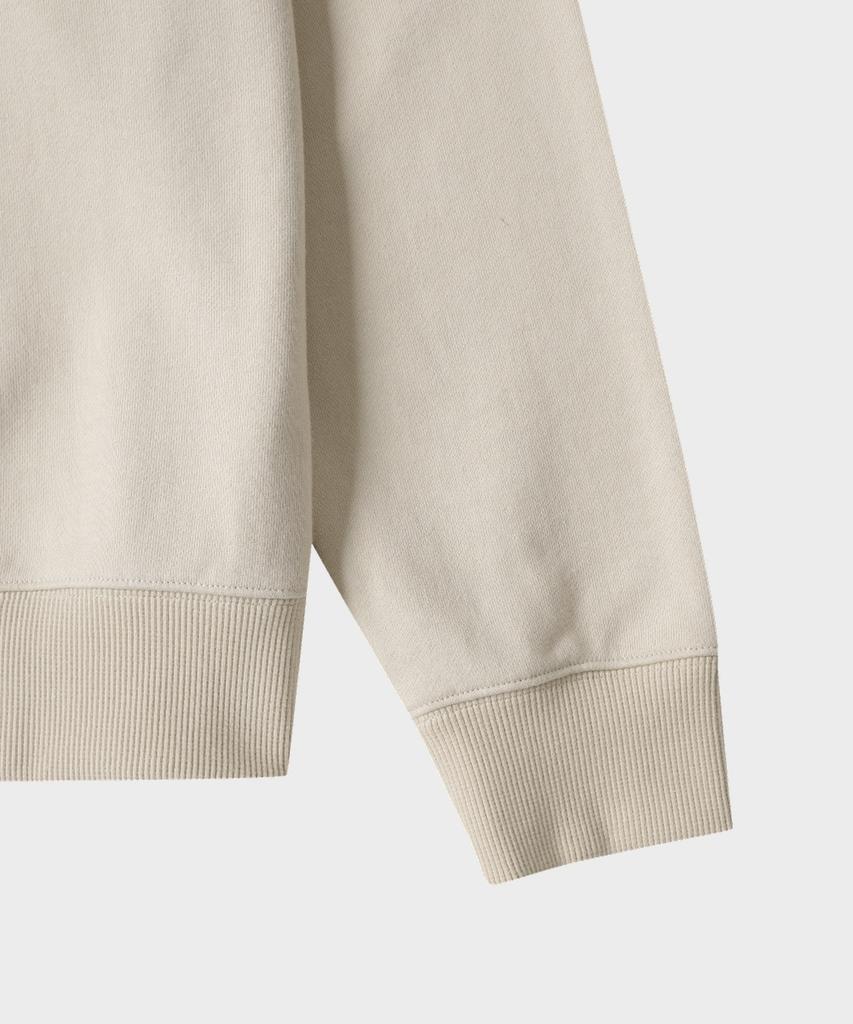 TAILDERN Paul Cotton Quarter Zip-Up Sweatshirts Beige