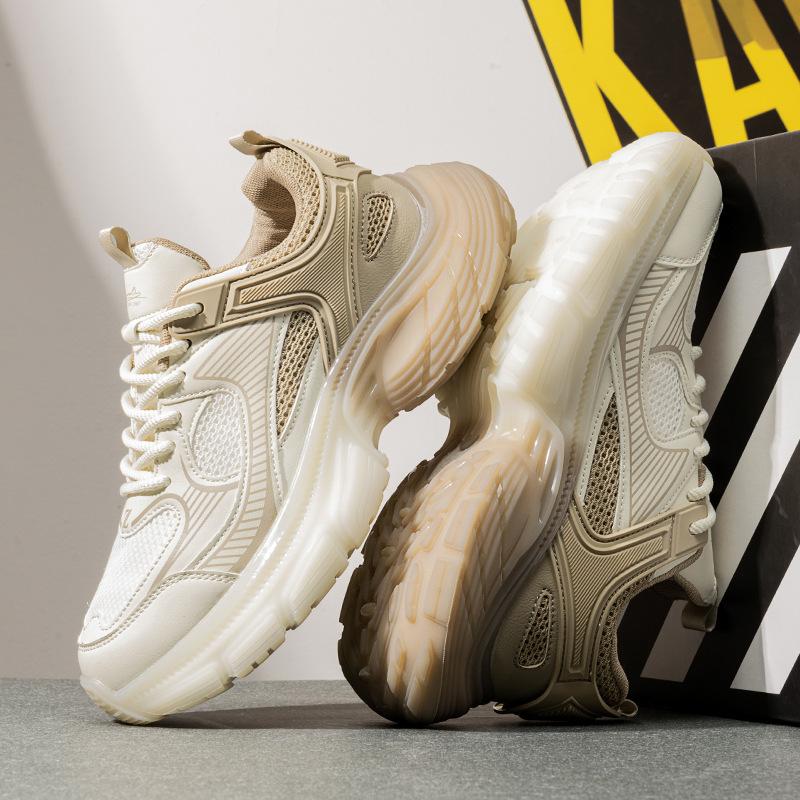 Putian high-end dad shoes mesh breathable thick sole heightening outdoor hiking sports casual shoes