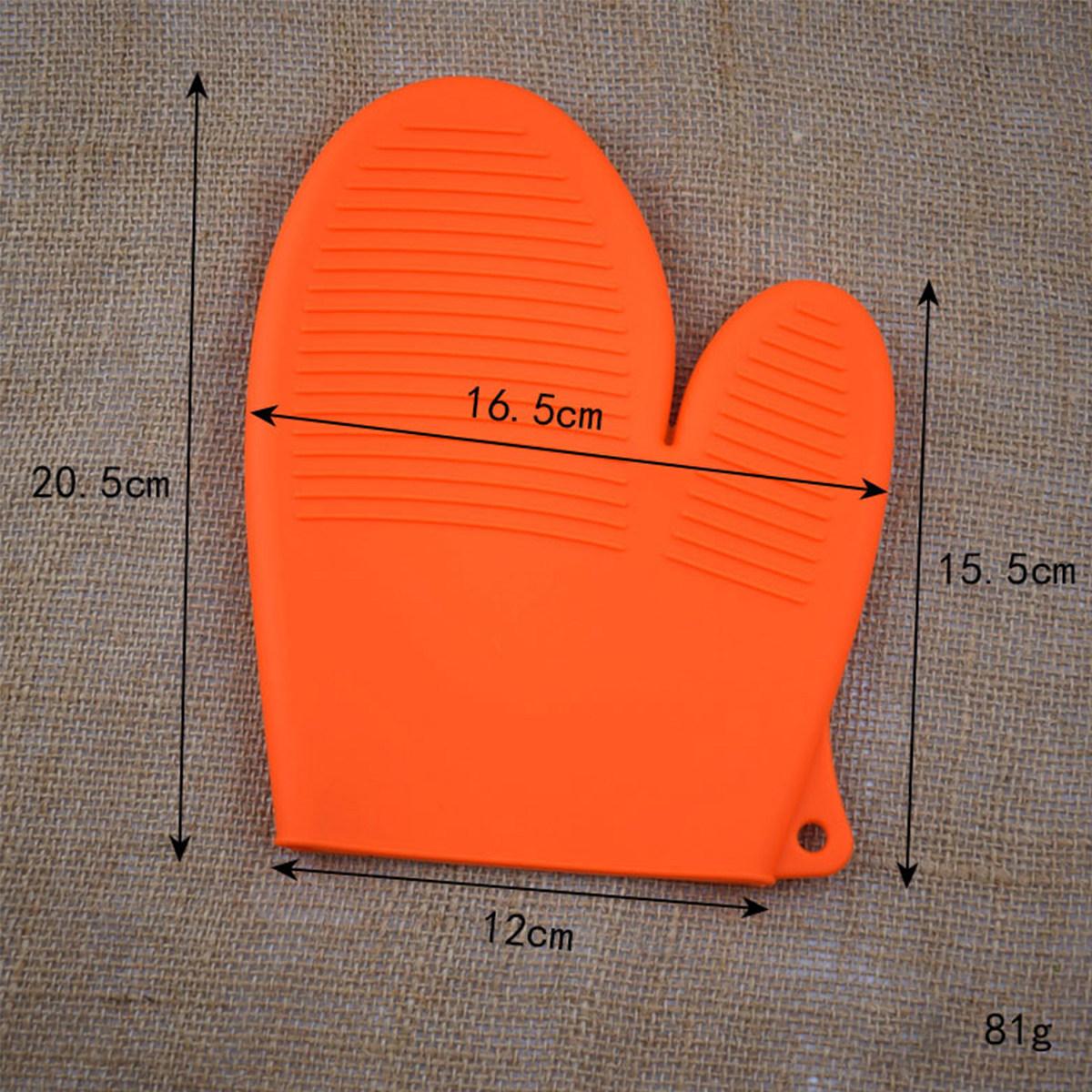 2Pcs Heat Resistant Silicone Oven Mitts Anti-Scald Anti-Slip Kitchen Gloves Heat Protection for Baking Use Kitchen Mitt оранжевый