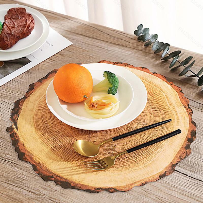Baumstamm Platzset Haushalt Holzmaserung Esstischmatte Hitzeschutz Isolierung Teeraum Dekoration