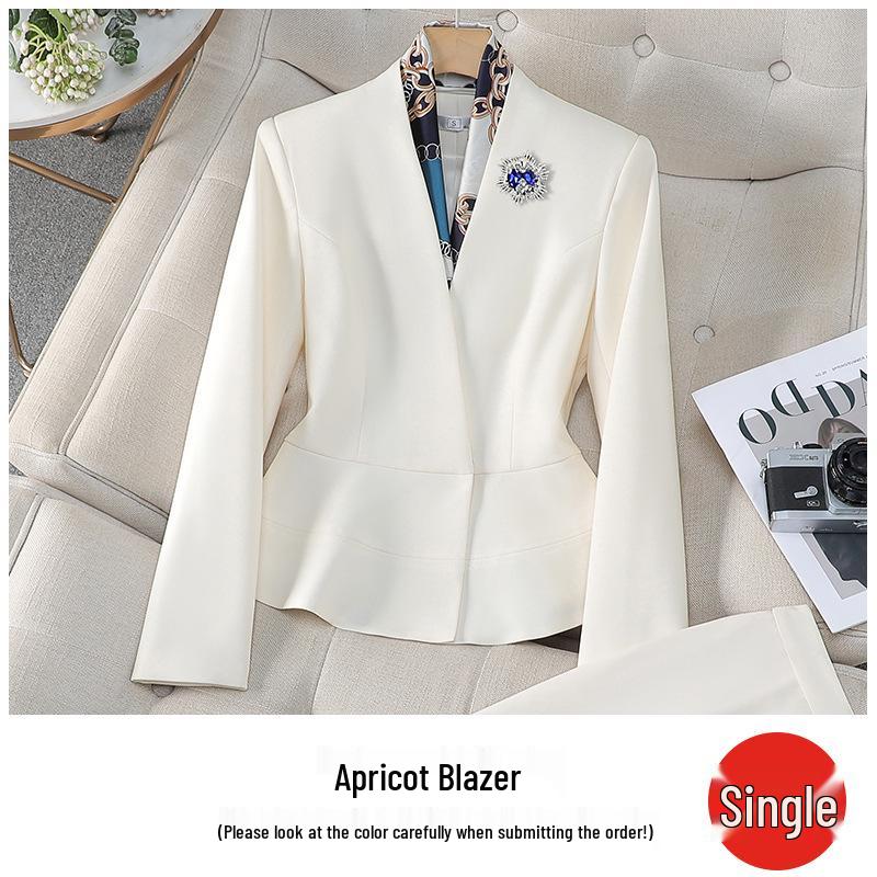 Zihong Women's High-End Autumn/Winter Professional Suit Set - Elegant Formal Skirt for Interviews and Beauty Salons