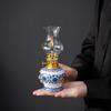 Ceramic Creative Ghee Lamp Camping B & B Atmospheric Light Home Furnishing Antique Small Oil Lamp Everlight Buddha Ornament Tea Room