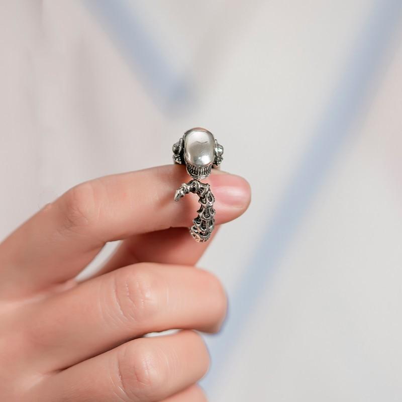 Inel nou nișă Yunnan fulg de zăpadă personalizat retro creativ extraterestru bijuterii dominatoare