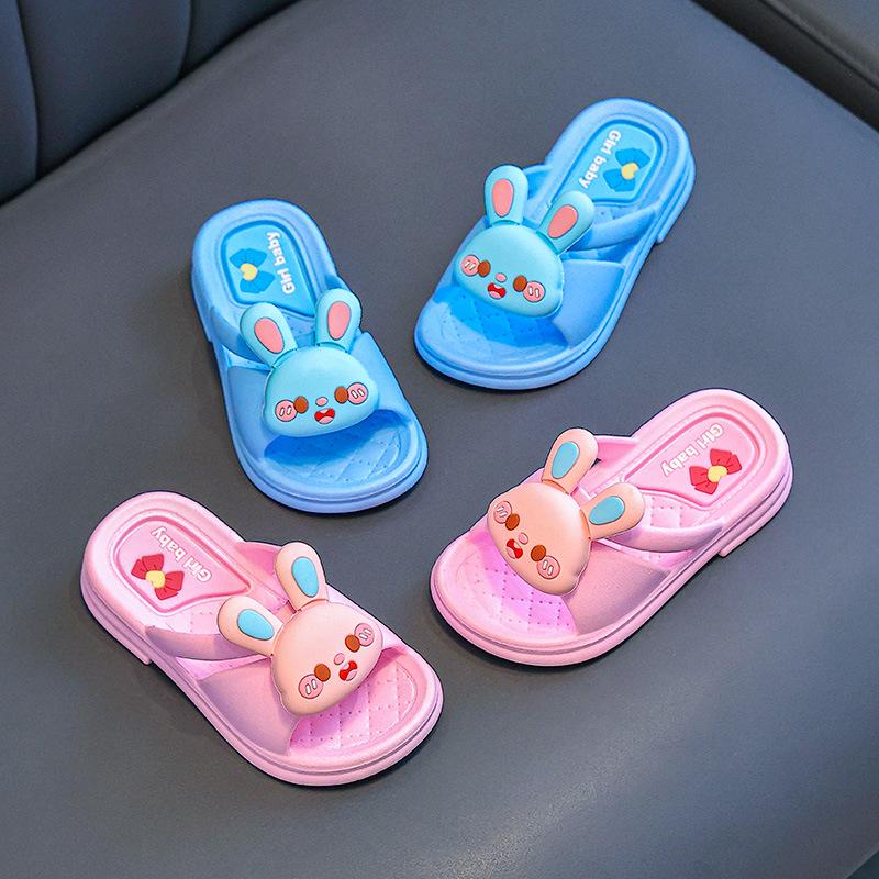Girls' Summer Cute Princess Indoor Non-Slip Rabbit Slippers for Children