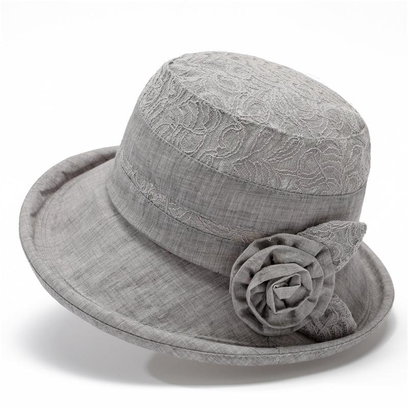 Spring and Autumn Hat Female Visor Basin Hat Cloth Hat Summer Big Eaves Bucket Hat