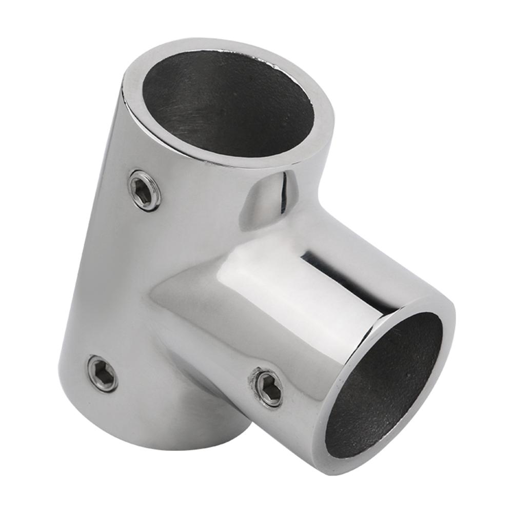 Boat 22/25/30/32mm 90 degree 316 Stainless Steel Tees Marine 3-way Handrail Fittings Tube Pipe Connector Marine Hardware 3