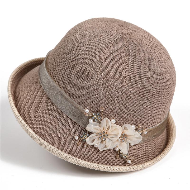 Top Hat Female Elegant Basin Hat Mom Fisherman Hat Spring Summer Sunscreen Shade Sun Hat Hat